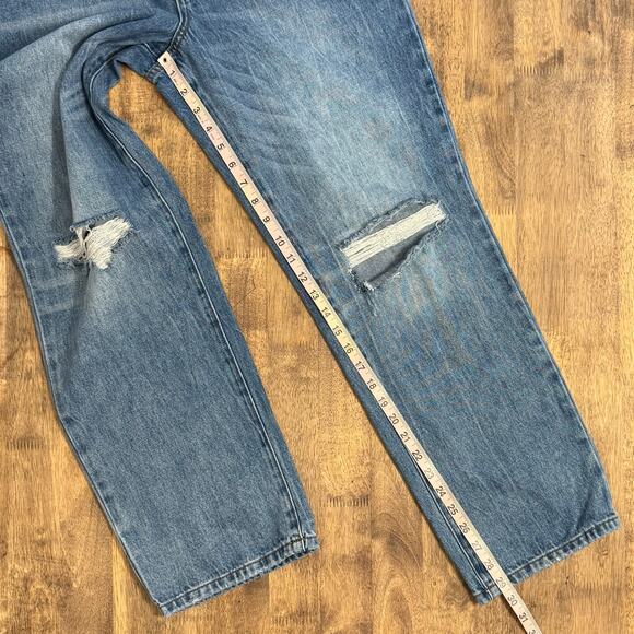 Blank NYC Howard Mid-Rise Loose Fit Distressed Denim Jean Blue Women's Size 31 - Picture 5 of 9